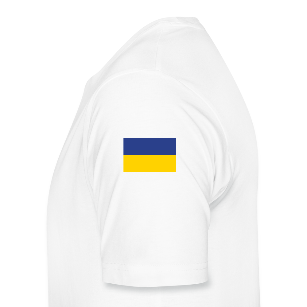 Georgian Legion w/ Flag of Ukraine sleeve - Men's Premium T-Shirt - white