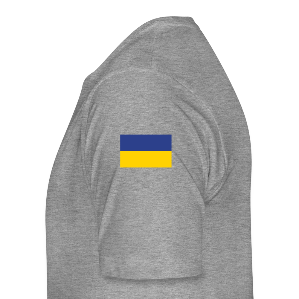 Georgian Legion w/ Flag of Ukraine sleeve - Men's Premium T-Shirt - heather gray
