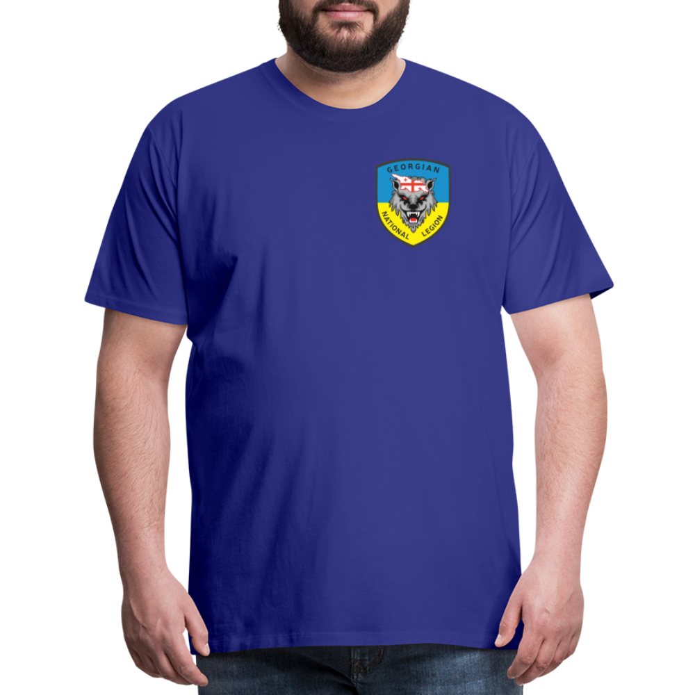 Georgian Legion w/ Flag of Ukraine sleeve - Men's Premium T-Shirt - royal blue