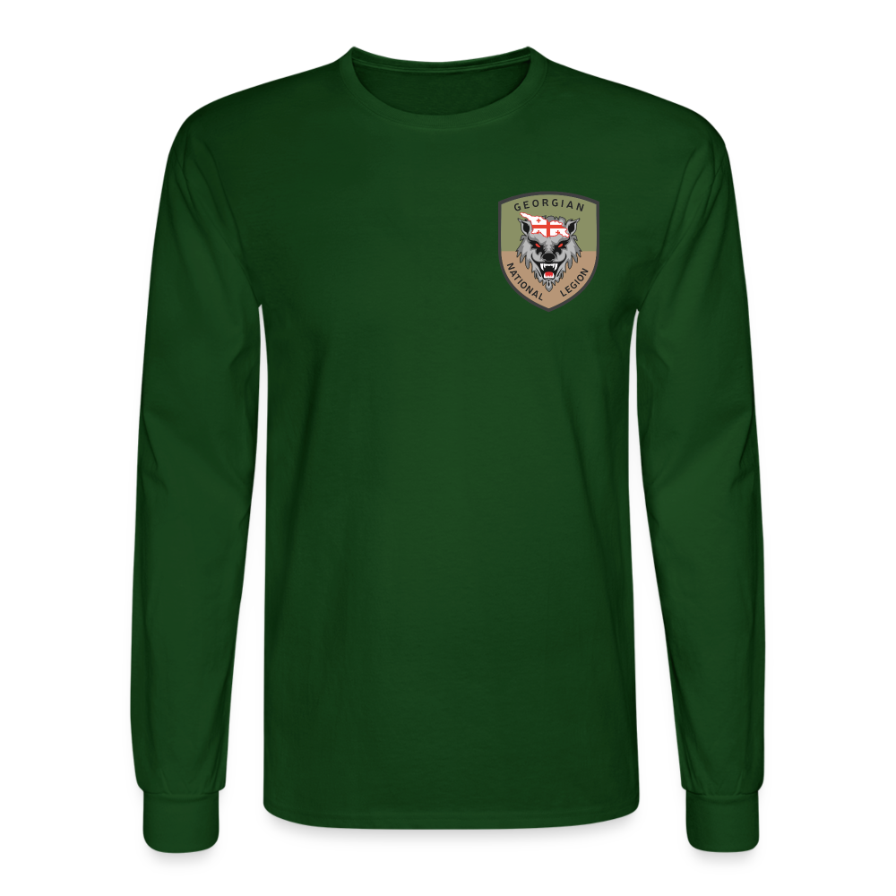 Georgian Legion Subdued Crest Men's Long Sleeve T-Shirt - forest green