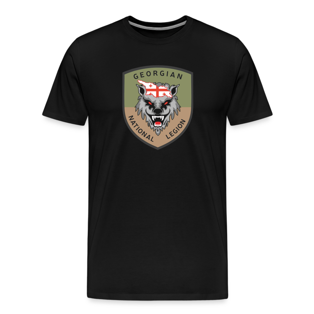 Georgian Legion Crest (Subdued-Large) Men's Premium T-Shirt - black