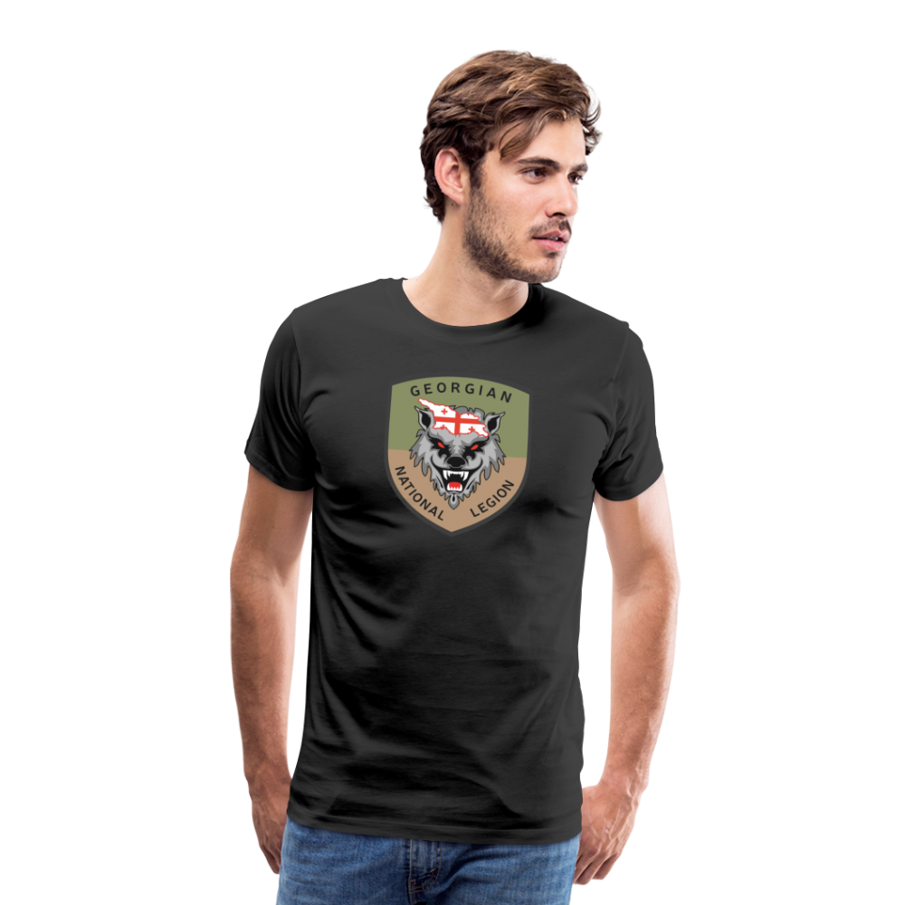 Georgian Legion Crest (Subdued-Large) Men's Premium T-Shirt - black