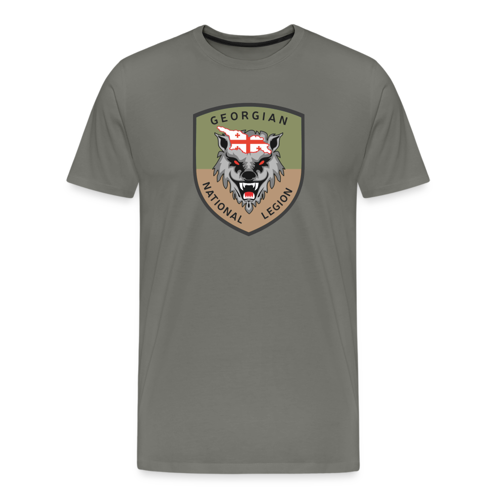 Georgian Legion Crest (Subdued-Large) Men's Premium T-Shirt - asphalt gray