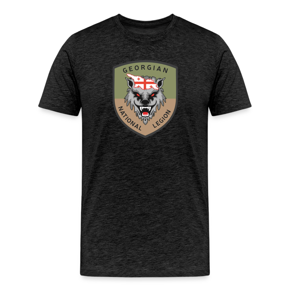 Georgian Legion Crest (Subdued-Large) Men's Premium T-Shirt - charcoal grey