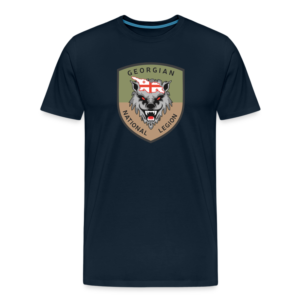 Georgian Legion Crest (Subdued-Large) Men's Premium T-Shirt - deep navy