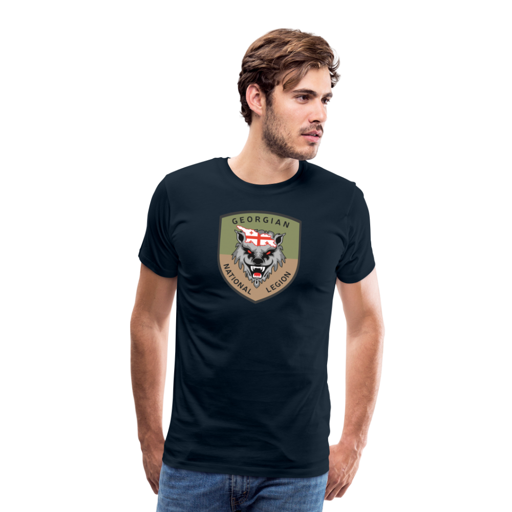Georgian Legion Crest (Subdued-Large) Men's Premium T-Shirt - deep navy