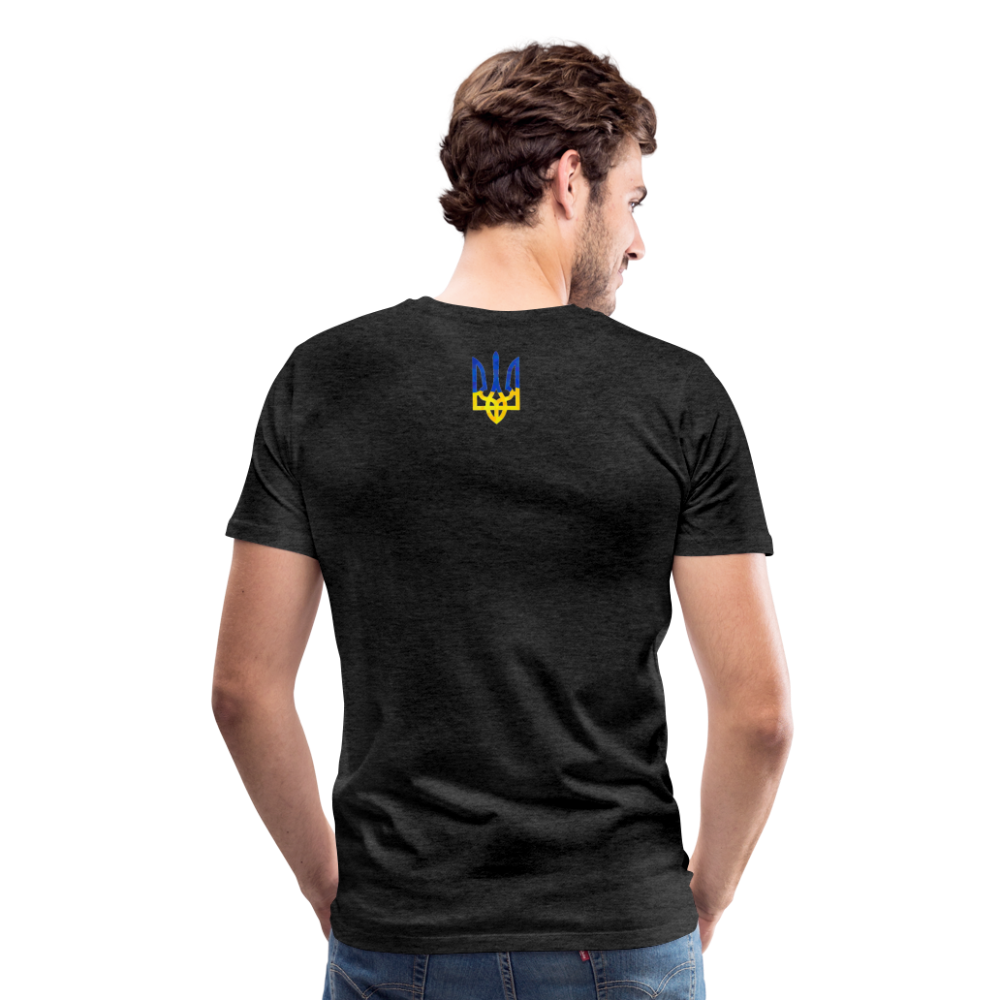 "We Are NAFO" w/ Tryzub Men's Premium T-Shirt - charcoal grey
