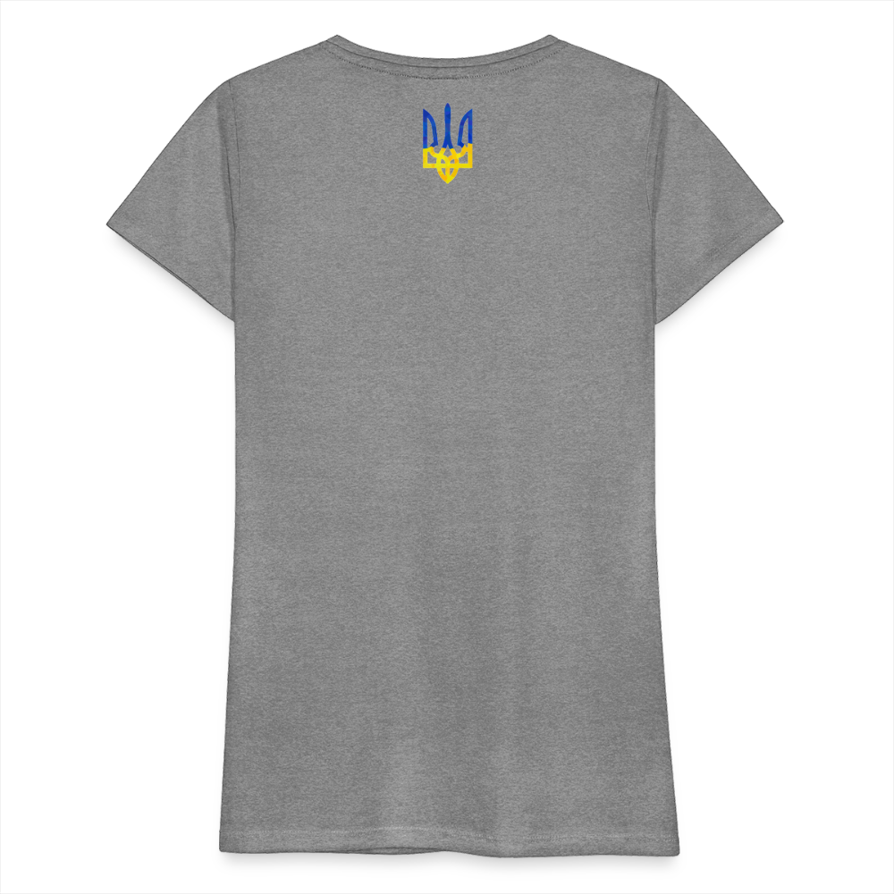 "We Are NAFO" w/ Tryzub Women’s Premium T-Shirt - heather gray